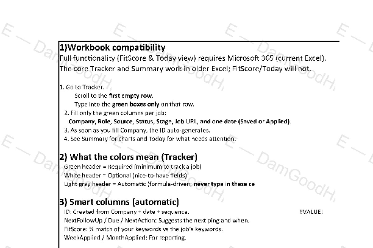 Job application tracker preview (watermarked)
