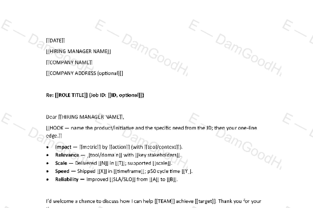 Cover letter template preview (watermarked)